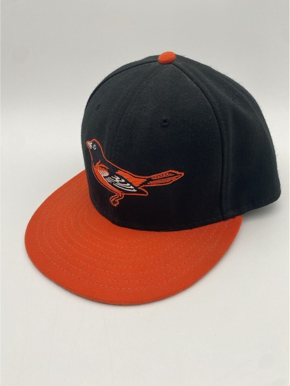 New Era 59Fifty Size 7 3/8 Black & Orange MLB Baltimore Orioles Fitted Hat
